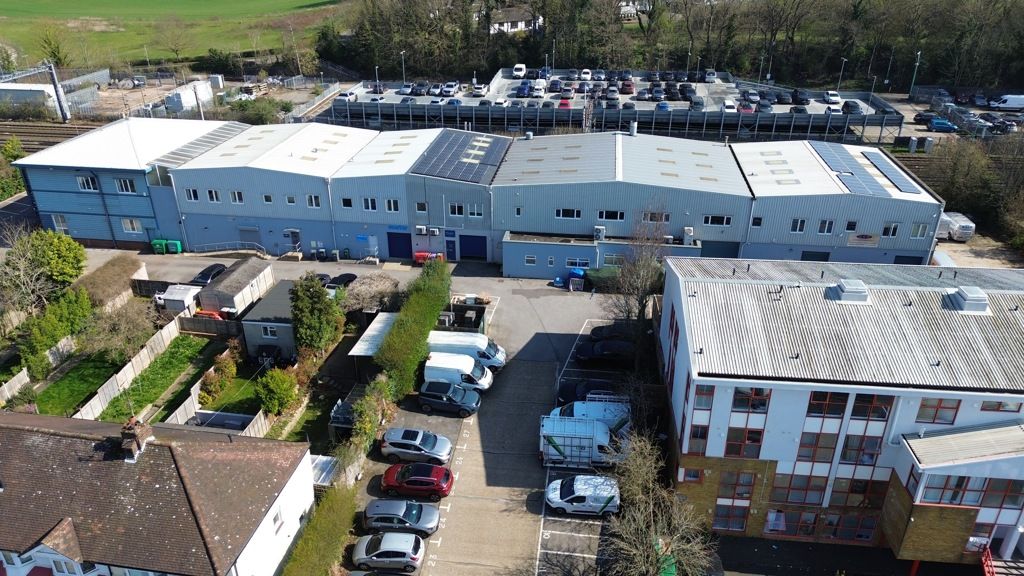 Agent aerial photograph of the Monaco Works estate