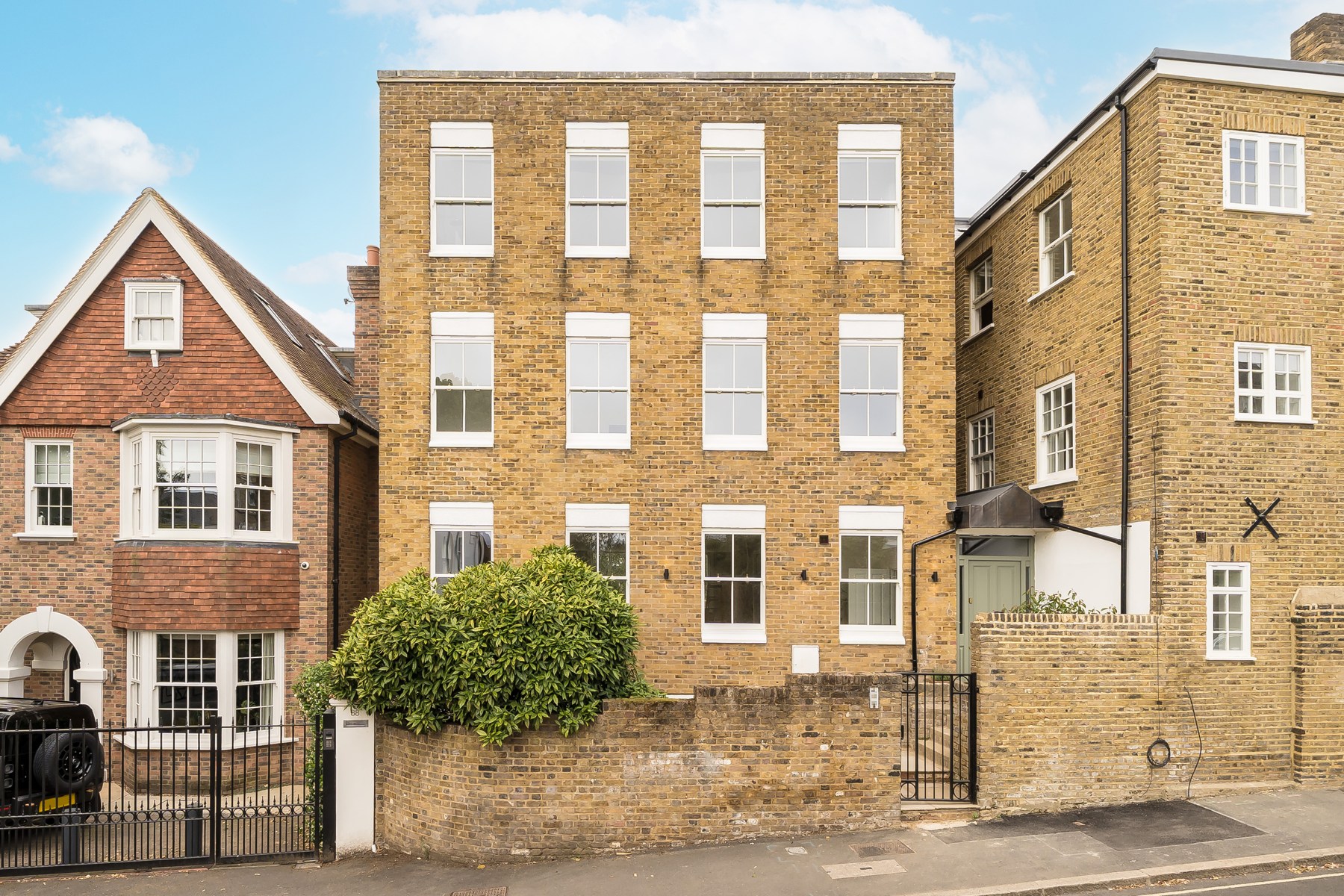 Faraday House frontage · Project photography archive, July 2026