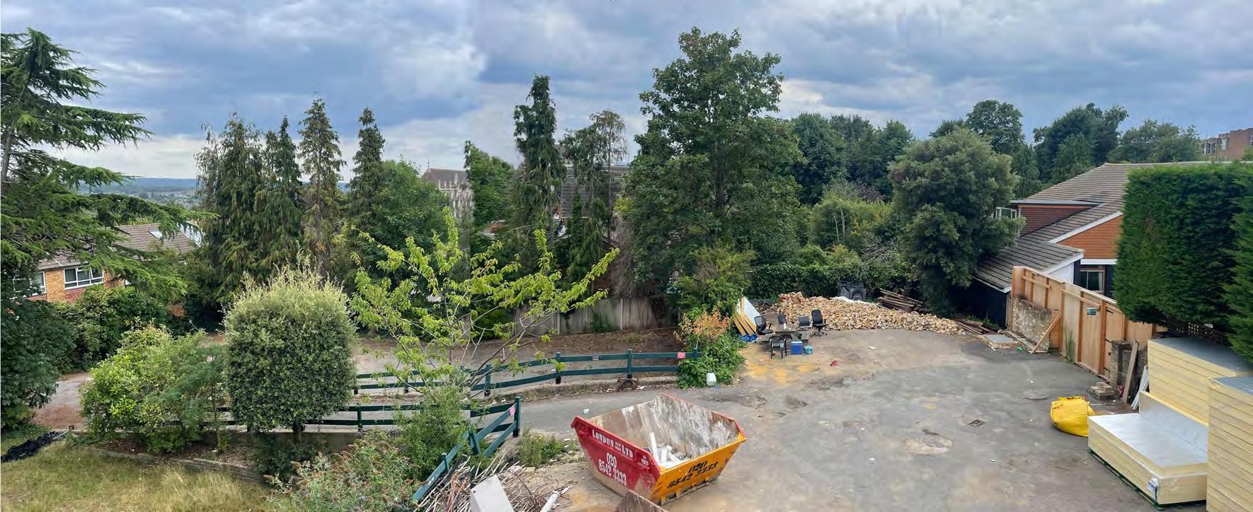 Existing car park and access ramp · Site photograph from Doodle Architecture’s September 2026 statement