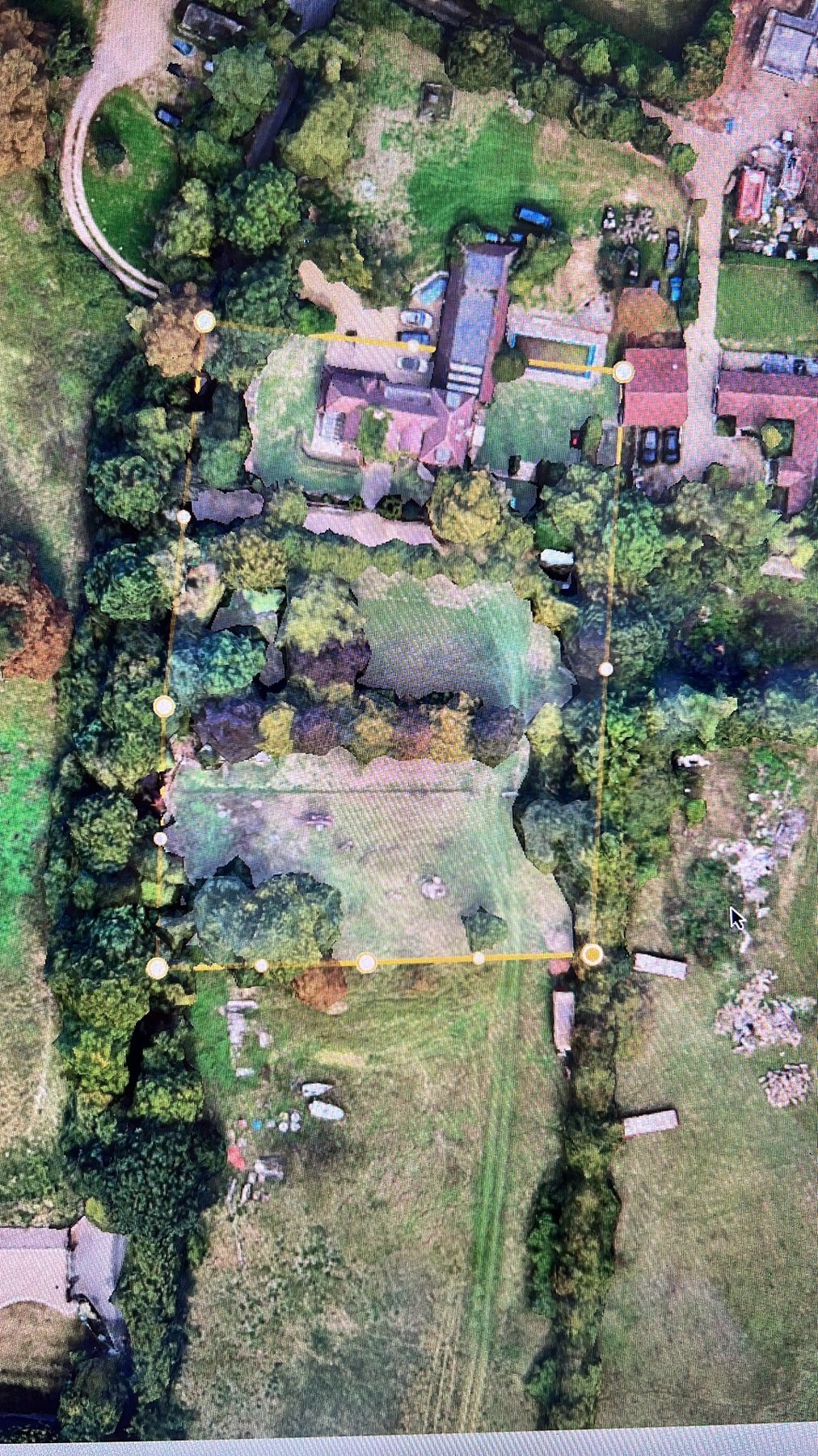 Photograph showing the existing Pouchen End site context